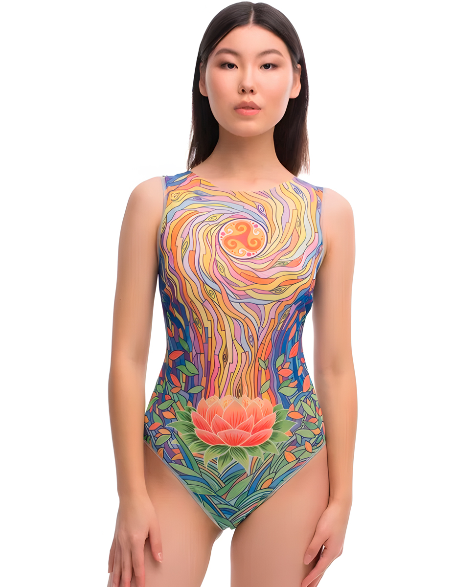 Слитный купальник без рукава Изобилие