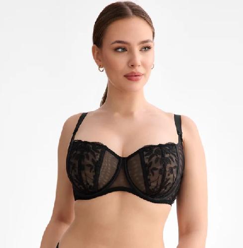 бюстгальтер балконет ewa bien fiora (black) bust-club.com