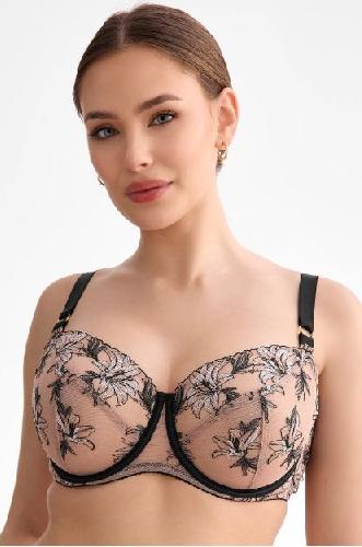 бюстгальтер с мягкой чашкой ewa bien salma (beige and black) bust-club.com