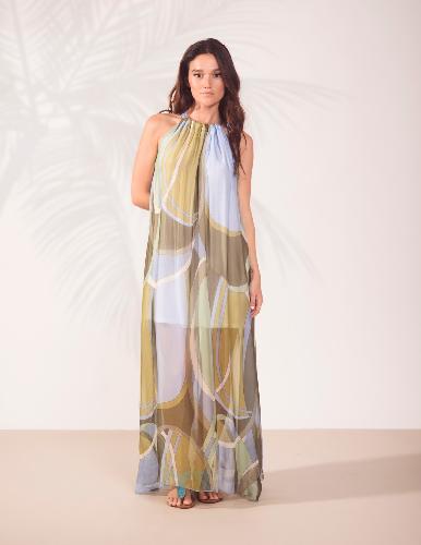 b-kini mima платье lungo seventy (verde) bust-club.com