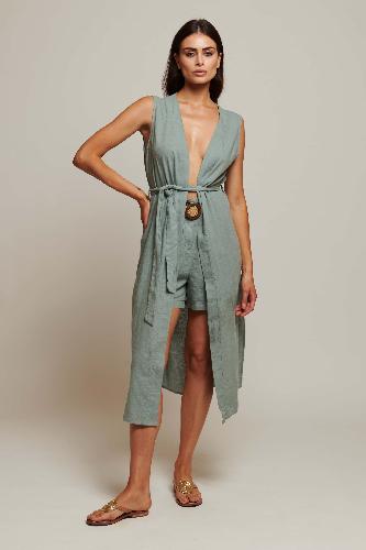 сарафан b-kini mima lino без рукава (denim) bust-club.com