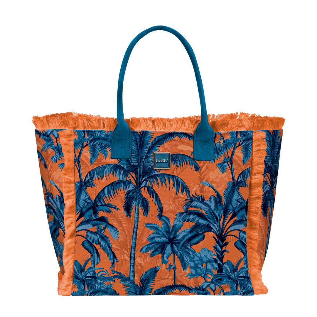 Сумка шоппер Biffoli Canvas Palms Orange