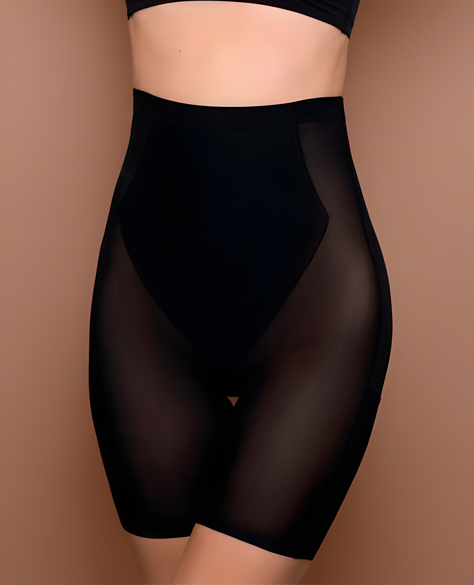 Шорты Powermesh с высокой талией Bye Bra(Black)