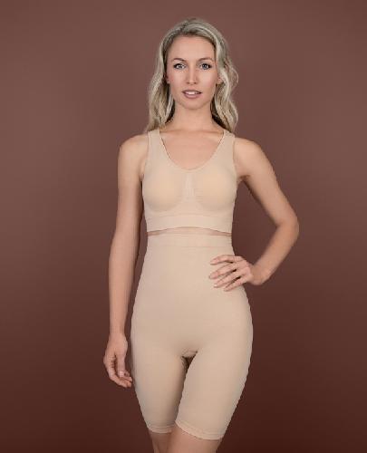 бесшовные шорты с высокой талией bye bra soft touch(beige) bust-club.com