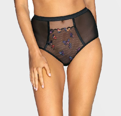 трусы высокие ewa bien papillon (black)  bust-club.com