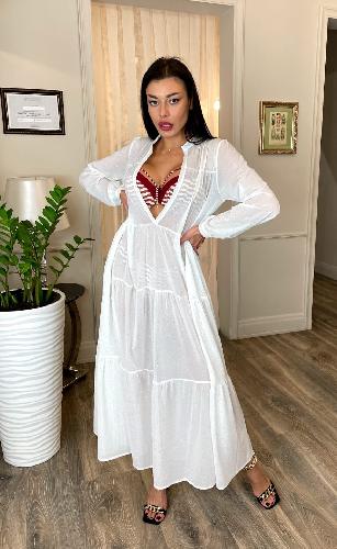 пляжное платье pho firenze (white) bust-club.com