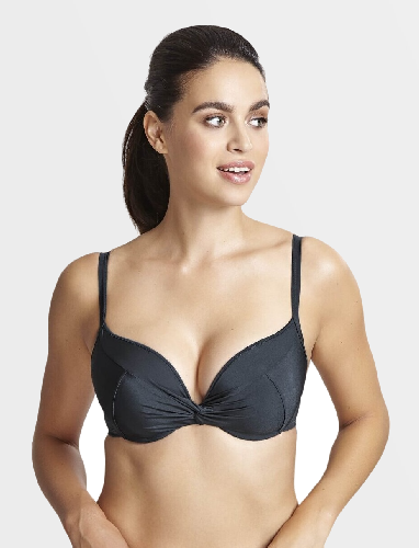 верх купальника panache marina padded plunge (graphite) bust-club.com