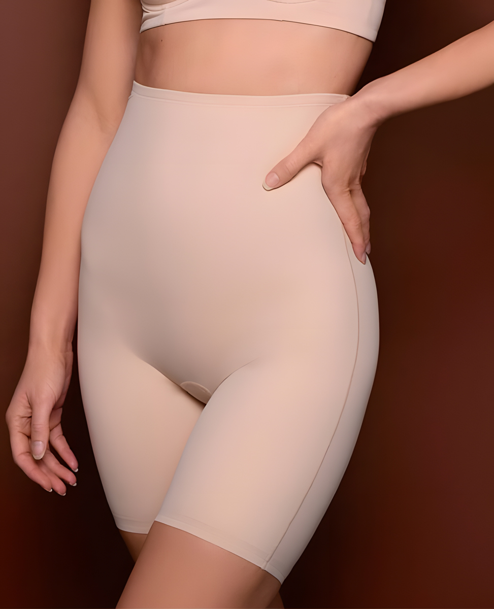 Шорты Sculpting с высокой талией Bye Bra(Beige)