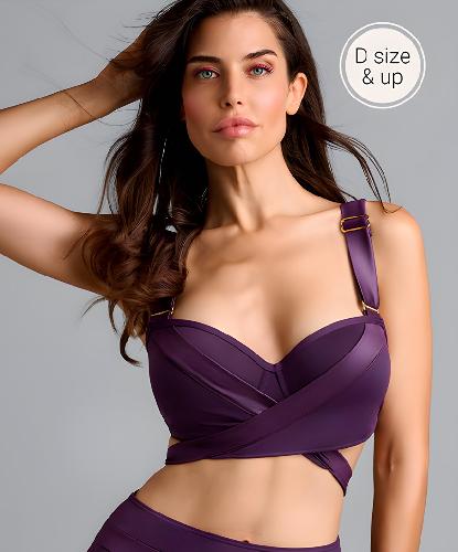 верх купальника marlies dekkers cache coeur (deep purple) bust-club.com
